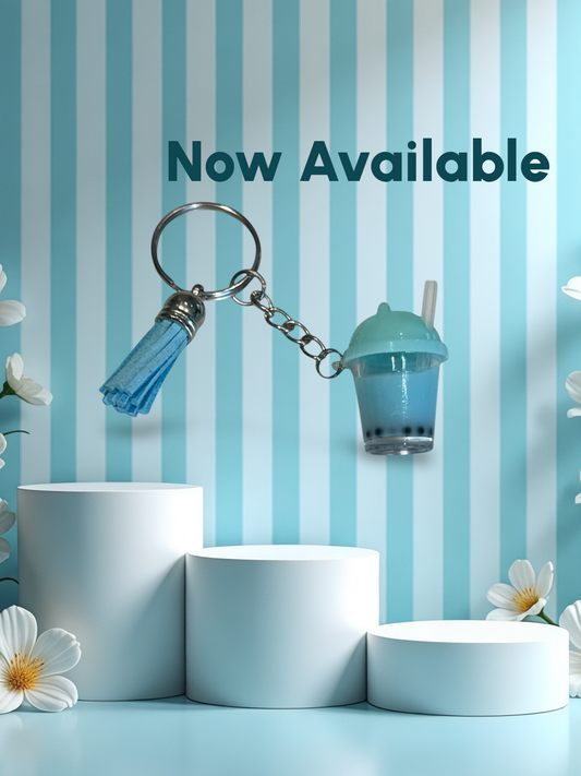 Boba Key Chain • Blue