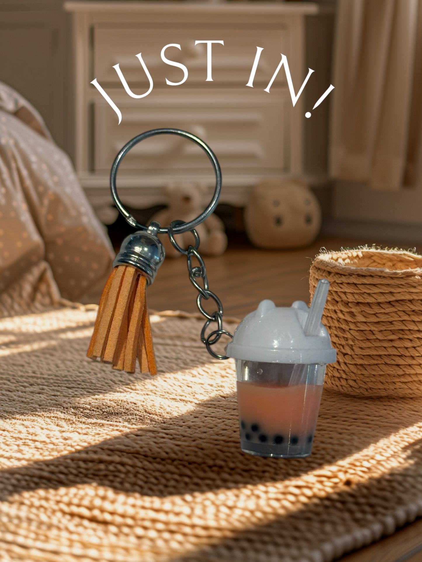 Boba Key Chain • Peach